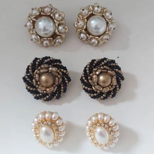 3 Pairs Vintage Earrings